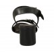Sandalo con cinturino e fibbia da donna in pelle nera tacco 5 - Misure disponibili: 42, 43, 44