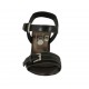 Sandalo con cinturino e fibbia da donna in pelle nera tacco 5 - Misure disponibili: 42, 43, 44