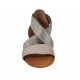 Chaussure ouverte pour femmes en daim gris avec elastiques et strass talon 2 - Pointures disponibles:  32