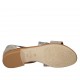 Zapato abierto con elasticos y estrás para mujer en gamuza gris tacon 2 - Tallas disponibles:  32