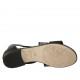 Scarpa aperta da donna in pelle nera con elastico e strass tacco 2 - Misure disponibili: 32, 33