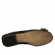 Ballerina da donna in camoscio nero con pon-pon e strass tacco 2 - Misure disponibili: 33