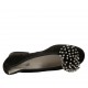 Ballerina da donna in camoscio nero con pon-pon e strass tacco 2 - Misure disponibili: 33