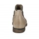 Stivaletto da donna con cerniere in pelle forata beige tacco 2 - Misure disponibili: 44