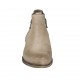 Stivaletto da donna con cerniere in pelle forata beige tacco 2 - Misure disponibili: 44