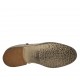 Stivaletto da donna con cerniere in pelle forata beige tacco 2 - Misure disponibili: 33, 44