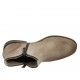 Stivaletto da donna con cerniere in pelle forata beige tacco 2 - Misure disponibili: 33, 44