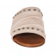 Sabot aperto da donna in pelle rosa con borchie tacco 2 - Misure disponibili: 32, 42