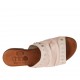 Sabot aperto da donna in pelle rosa con borchie tacco 2 - Misure disponibili: 32, 42