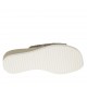 Mule ouvert pour femmes en cuir perforé imprimé plomb talon compensé 4 - Pointures disponibles:  42