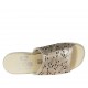 Mule ouvert pour femmes en cuir perforé imprimé plomb talon compensé 4 - Pointures disponibles:  42