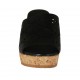 Sabot aperto da donna in pelle forata nera con plateau e zeppa 7 - Misure disponibili: 43