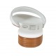 Sabo abierto para mujer en piel blanca con tachuelas tacon 2 - Tallas disponibles:  32, 43