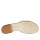Mule ouvert pour femmes en cuir blanc avec goujons talon 2 - Pointures disponibles:  32, 43
