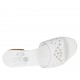 Mule ouvert pour femmes en cuir blanc avec goujons talon 2 - Pointures disponibles:  32, 43