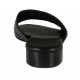 Mule ouvert pour femmes en cuir noir avec goujons talon 2 - Pointures disponibles:  32, 33, 42