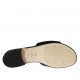 Mule ouvert pour femmes en cuir noir avec goujons talon 2 - Pointures disponibles:  32, 33, 42