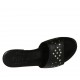 Mule ouvert pour femmes en cuir noir avec goujons talon 2 - Pointures disponibles:  32, 33, 42