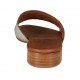Sabo abierto para mujer en piel gris con tachuelas tacon 2 - Tallas disponibles:  32, 33, 42, 43, 44