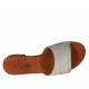 Sabot aperto da donna in pelle grigia con borchie tacco 2 - Misure disponibili: 32, 33, 42, 43, 44