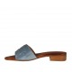 Sabot aperto da donna in pelle avio con borchie tacco 2 - Misure disponibili: 32, 33, 43