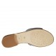 Mule ouvert pour femmes en cuir bleu gris avec goujons talon 2 - Pointures disponibles:  32, 33, 43