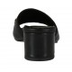 Mule ouvert pour femmes en cuir noir avec accessoire talon 4 - Pointures disponibles:  32
