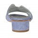 Sabot aperto da donna in camoscio avio con borchie tacco 3 - Misure disponibili: 33, 43, 44