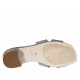 Mule ouvert pour femmes en daim bleu gris avec goujons talon 3 - Pointures disponibles:  43