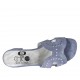 Mule ouvert pour femmes en daim bleu gris avec goujons talon 3 - Pointures disponibles:  43