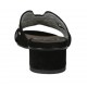 Sabo abierto para mujer en gamuza negra con tachuelas tacon 3 - Tallas disponibles:  32, 42