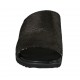 Sabo abierto para mujer en piel imprimida brillante gris plateado cuña 4 - Tallas disponibles:  42, 43