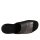 Mule ouvert pour femmes en cuir imprimé scintillant gris argent talon compensé 4 - Pointures disponibles:  42, 43
