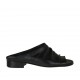 Mule pour femmes en cuir noir talon 2 - Pointures disponibles:  33