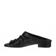 Sabo para mujer en piel de color negro tacon 2 - Tallas disponibles:  33