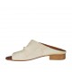 Sabot da donna in pelle beige tacco 2 - Misure disponibili: 33, 42, 43