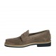 Mocassino da uomo in camoscio e camoscio stampato taupe - Misure disponibili: 38, 50