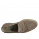 Mocassino da uomo in camoscio e camoscio stampato taupe - Misure disponibili: 38, 50