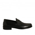 Mocassino elegante classico da uomo in pelle nera
