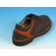 Men's laced shoe in black nubuck leather and tan brown leather - Available sizes:  40, 43