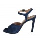 Sandale pour femmes avec plateforme et courroie en daim bleu talon 10 - Pointures disponibles:  42