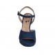 Sandale pour femmes avec plateforme et courroie en daim bleu talon 10 - Pointures disponibles:  42