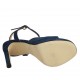 Sandale pour femmes avec plateforme et courroie en daim bleu talon 10 - Pointures disponibles:  42