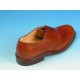 Men's laced shoe with Brogue decorations in tan colored leather - Available sizes:  39, 41, 42, 44, 45