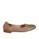 Ballerine pour femmes en cuir lamé bronze talon 1 - Pointures disponibles:  32, 33