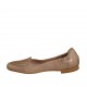Ballerina accollata da donna in pelle laminata bronzo tacco 1 - Misure disponibili: 32, 33