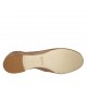 Ballerina accollata da donna in pelle laminata bronzo tacco 1 - Misure disponibili: 32, 33