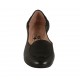 Ballerina accollata da donna in pelle nera tacco 1 - Misure disponibili: 32
