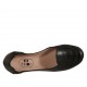 Ballerina accollata da donna in pelle nera tacco 1 - Misure disponibili: 32