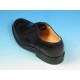 Zapato derby con cordones con decoraciones Brogue para hombres en piel negra  - Tallas disponibles:  40